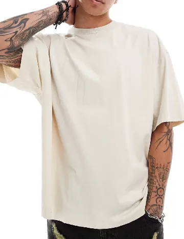 Tricou COLLUSION, crem Crem