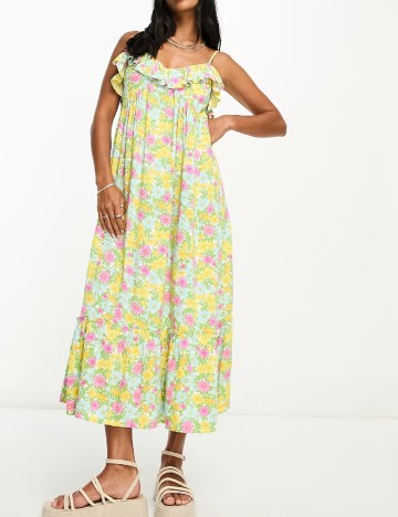 Rochie lunga Miss Selfridge, floral print