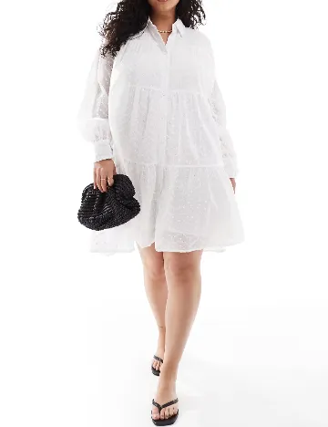 Rochie scurta IN THE STYLE Plus Size, alb Alb