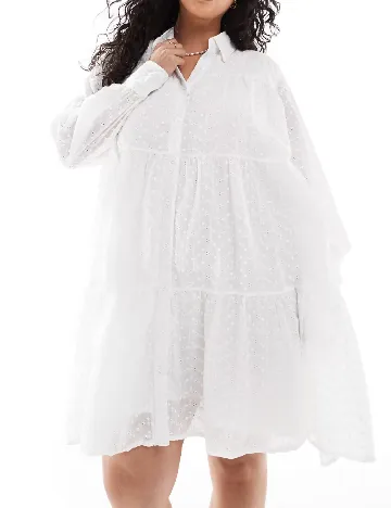 Rochie scurta IN THE STYLE Plus Size, alb Alb