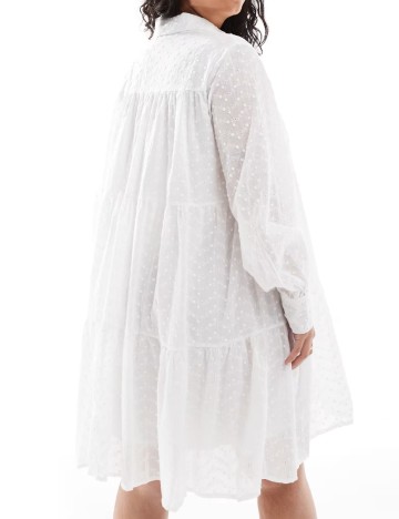 Rochie scurta IN THE STYLE Plus Size, alb