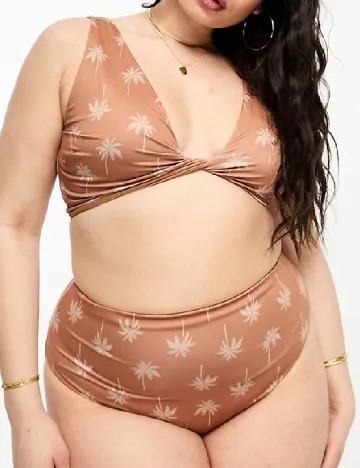Chilot de  baie ASOS Curve, maro Maro