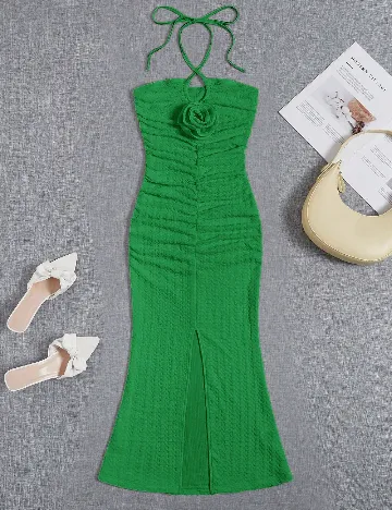 Rochie lunga SHEIN, verde Verde