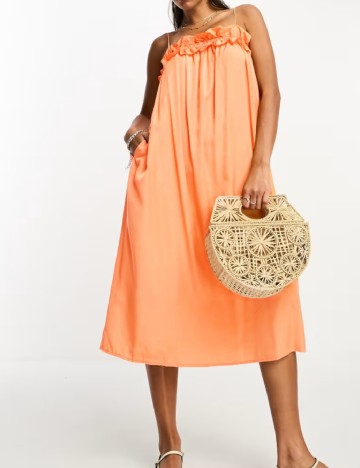 Rochie lunga Lola May, portocaliu