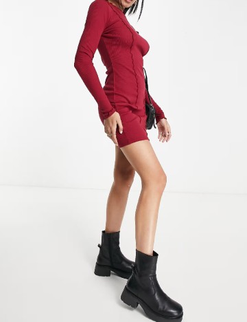 Rochie scurta Miss Selfridge, rosu