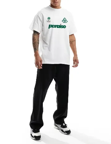 Tricou Oversize ASOS, alb Alb