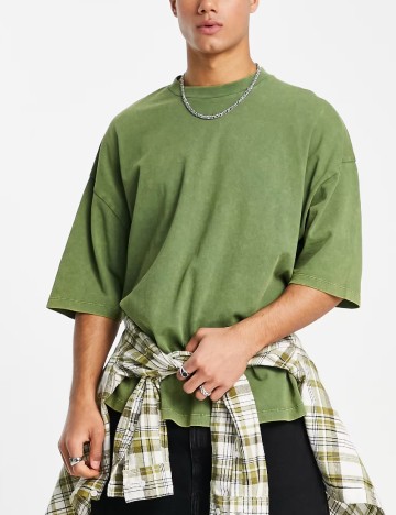 Tricou Oversize ASOS, verde
