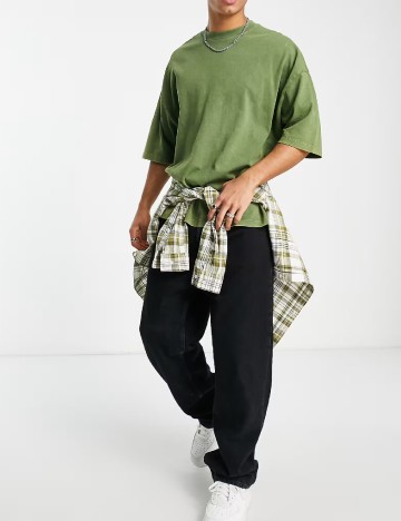 Tricou Oversize ASOS, verde