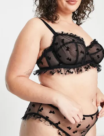 Sutien ASOS Curve, negru Negru