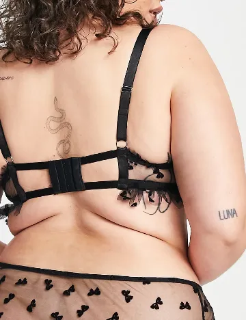 Sutien ASOS Curve, negru Negru