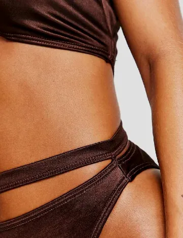 Costum de baie South Beach Curve, maro Maro