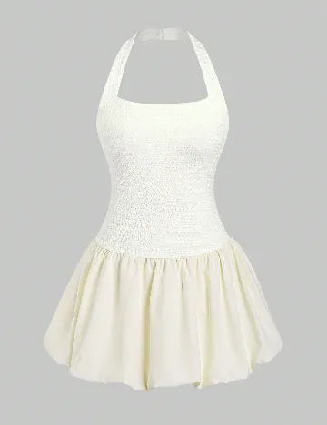 Rochie scurta SHEIN, ecru Alb