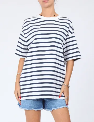 Tricou Oversize Pull&Bear, alb Alb