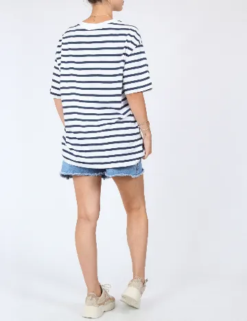 Tricou Oversize Pull&Bear, alb Alb