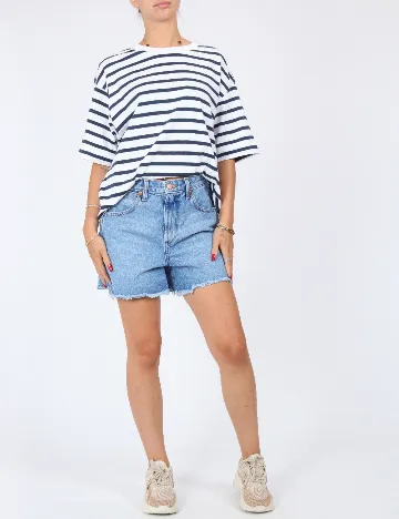 Tricou Oversize Pull&Bear, alb Alb