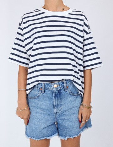 Tricou Oversize Pull&Bear, alb