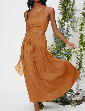 Rochie lunga SHEIN, caramiziu