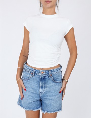 Set topuri 2 bucati Bershka, alb/crem