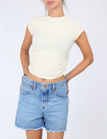 Set topuri 2 bucati Bershka, alb/crem