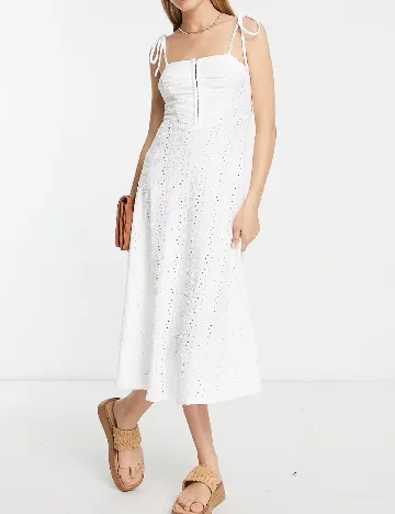Rochie medie ASOS, alb Alb