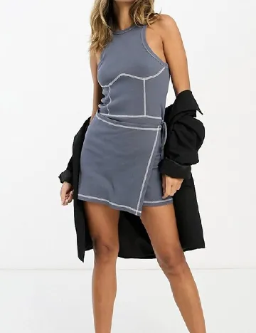 Rochie scurta ASOS, gri Gri