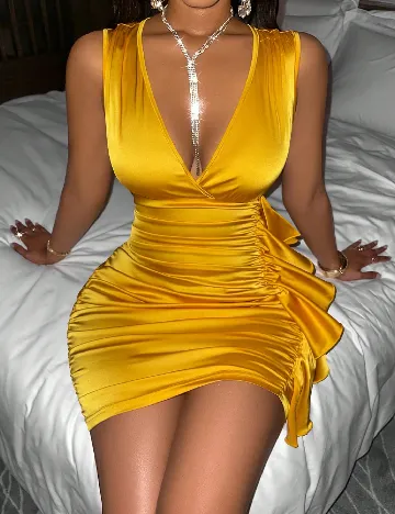 Rochie scurta SHEIN, galben Galben
