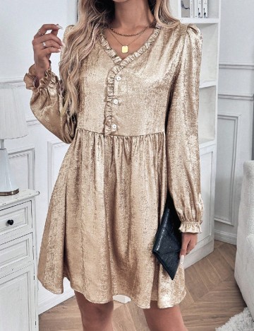 Rochie scurta SHEIN, auriu