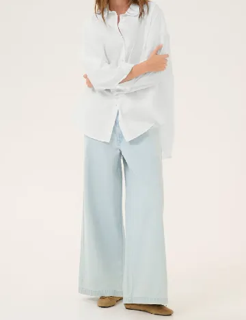 Camasa Oversize My Essential Wardrobe, alb Alb