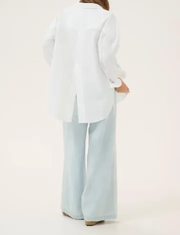 Camasa Oversize My Essential Wardrobe, alb Alb