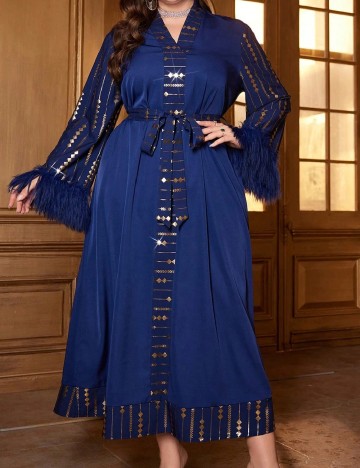 Rochie lunga SHEIN CURVE, albastru