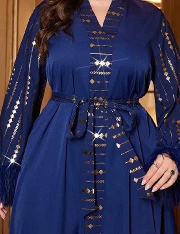 Rochie lunga SHEIN CURVE, albastru Albastru