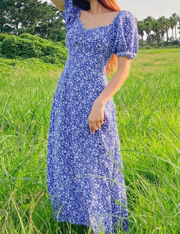 Rochie lunga Dazy, albastru