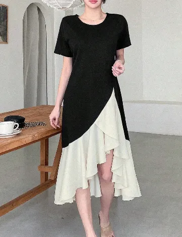 Rochie medie Dazy, negru Negru