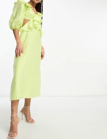 Rochie medie Nobody s child, verde Verde