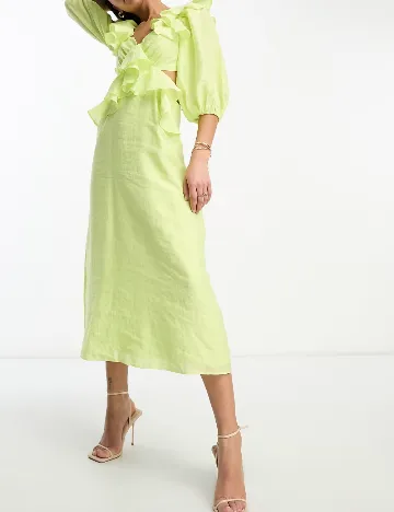 Rochie medie Nobody s child, verde Verde