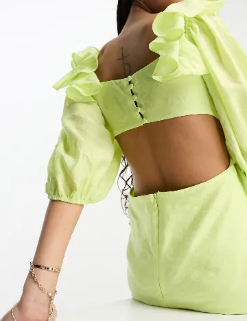 Rochie medie Nobody s child, verde Verde