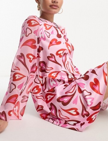 Rochie scurta Flounce London, roz