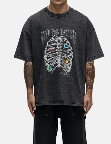 Tricou Oversize GOODFORNOTHING, gri