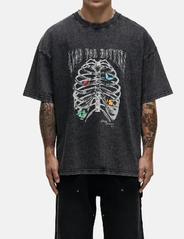 Tricou Oversize GOODFORNOTHING, gri Gri