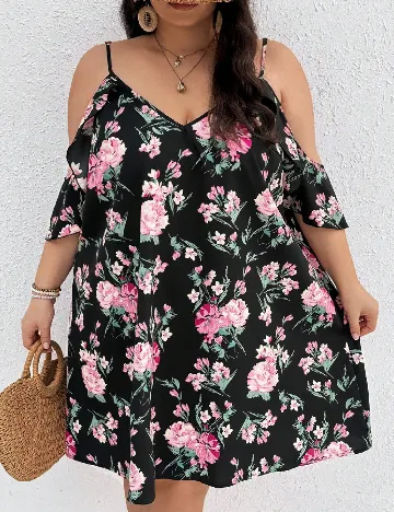 Rochie lunga SHEIN CURVE, floral Floral print