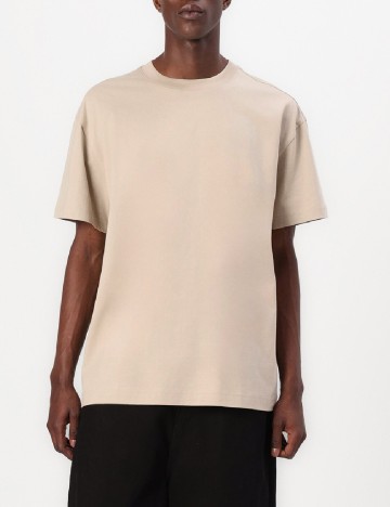 Tricou Weekday, crem