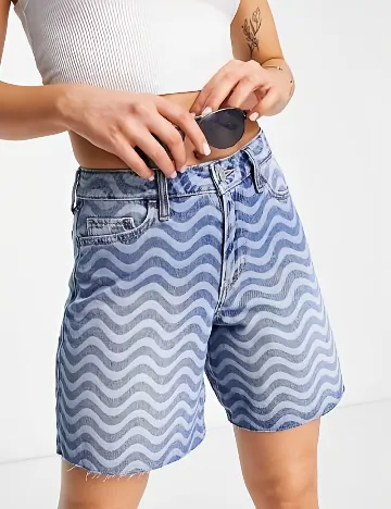 Pantaloni scurti Hollister, albastru Albastru