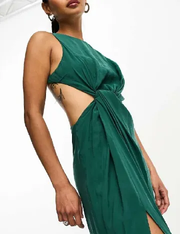 Rochie lunga ASOS, verde Verde