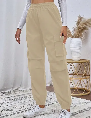 Pantaloni SHEIN, crem Crem