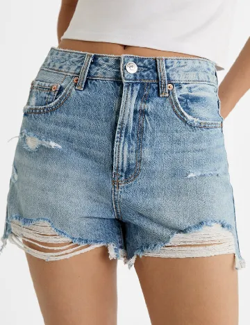 Pantaloni scurti Stradivarius, albastru Albastru