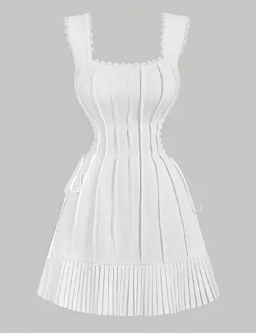 Rochie scurta SHEIN, alb Alb
