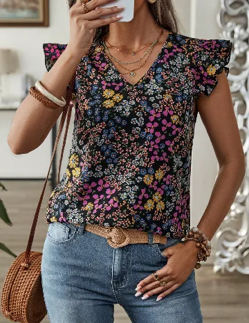 Bluza Emery Rose, floral Floral print