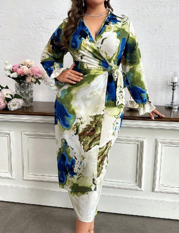 Rochie lunga SHEIN CURVE, mix culori