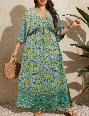 Rochie lunga SHEIN CURVE, verde