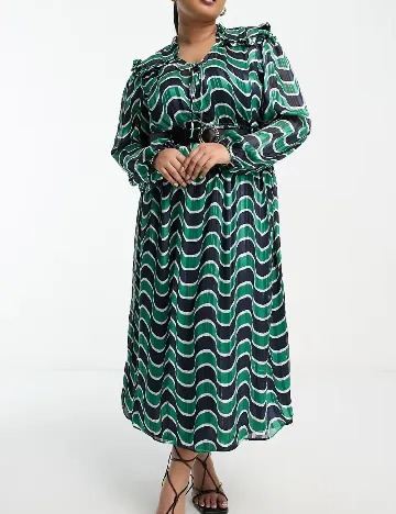 Rochie lunga River Island, verde Verde